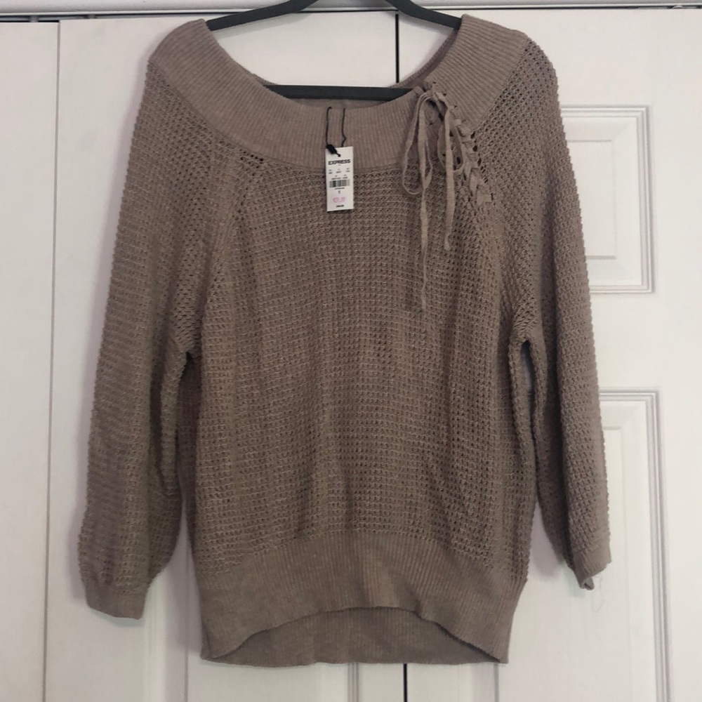 NWT express off the shoulder knit top
